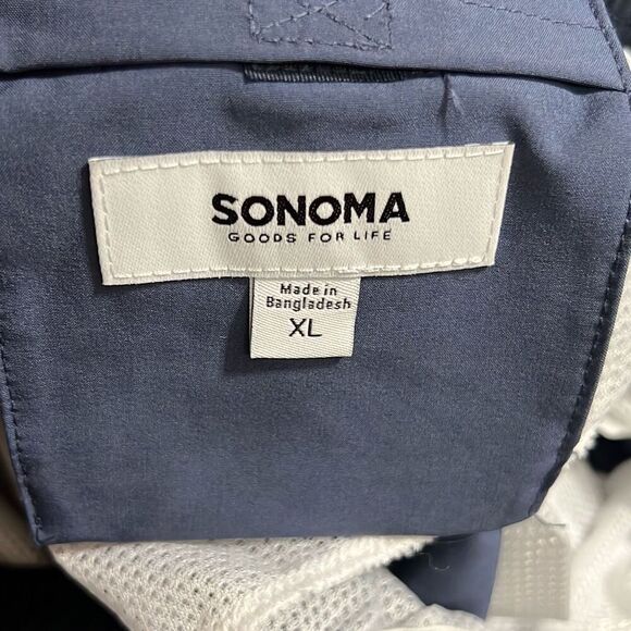 SONOMA Swim Trunks Men’s XL Blue Side pockets zippered back pocket drawstring - Picture 14 of 16